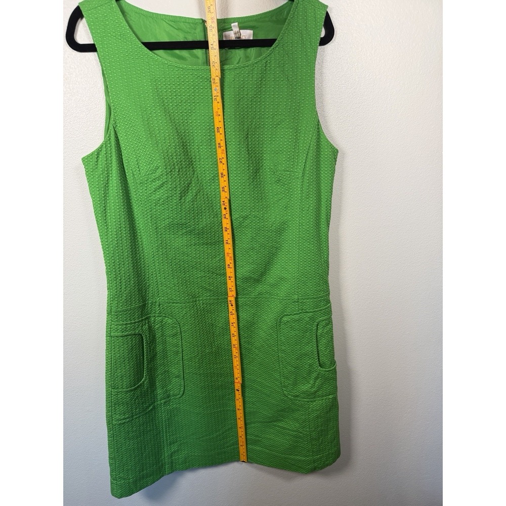 Spring wedding‎ guest dress Laundry by Shelli Segal Lime green Cotton Size 12 - Picture 10 of 16
